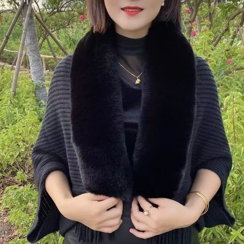 SnugFlow ā Thick Cozy Knitting Shawl