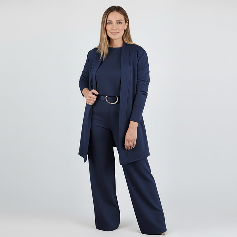 TrendyTrio – Sophisticated Cardigan & Pants Set
