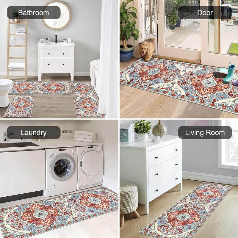 BohoEase – Washable Kitchen Rug Set of 3