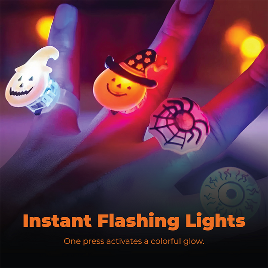 SpookGlow – Halloween LED Rings (50pcs set)