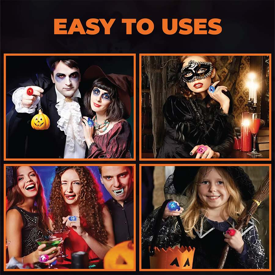 SpookGlow – Halloween LED Rings (50pcs set)