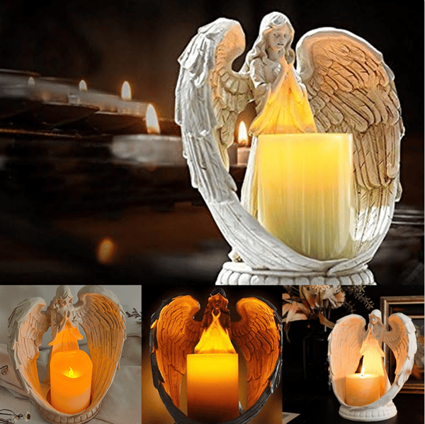 SacredLight – Prayer Angel Decorative Candlestick