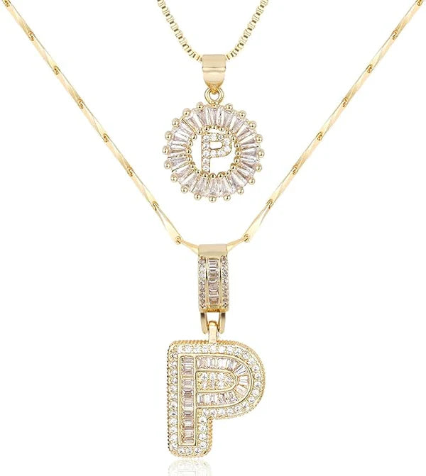 LetterLuxe – Personalized Initial Pendant Set