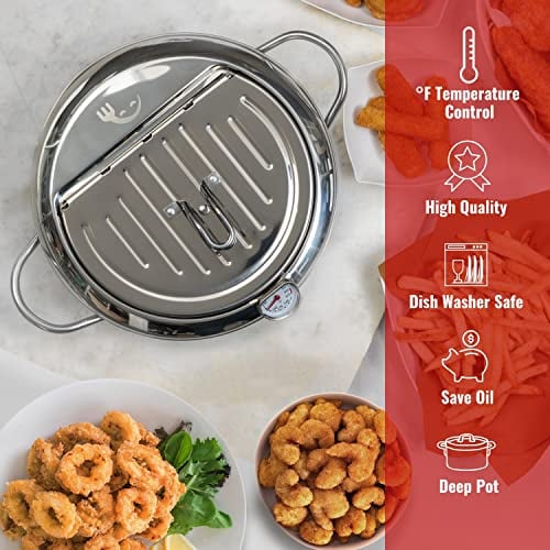 CrispyCore – Stainless Fry Pot with Oil Filter Rack