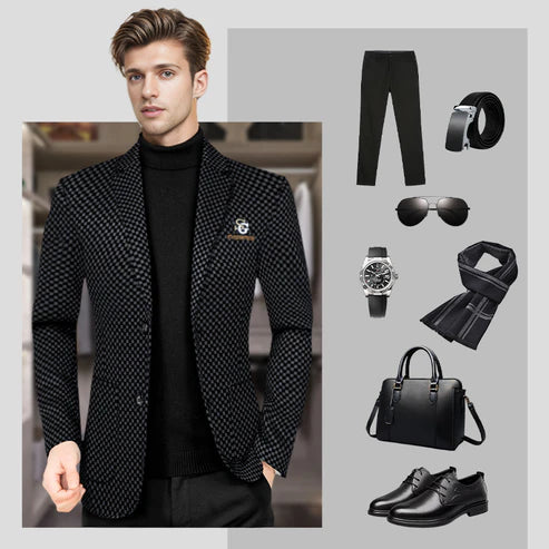 EliteForm – Slim-Fit Men’s Casual Blazer