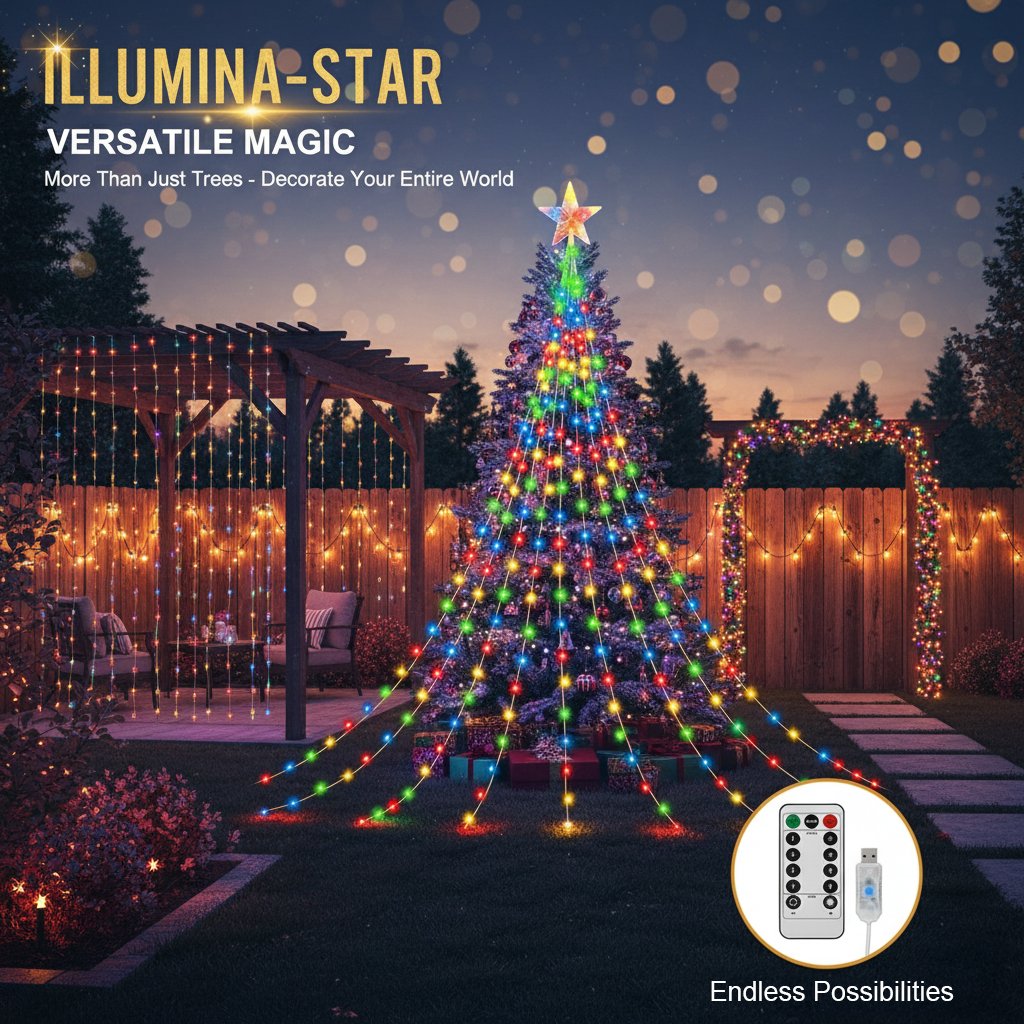 TwinkleFall – Starlight Cascade Tree Lights