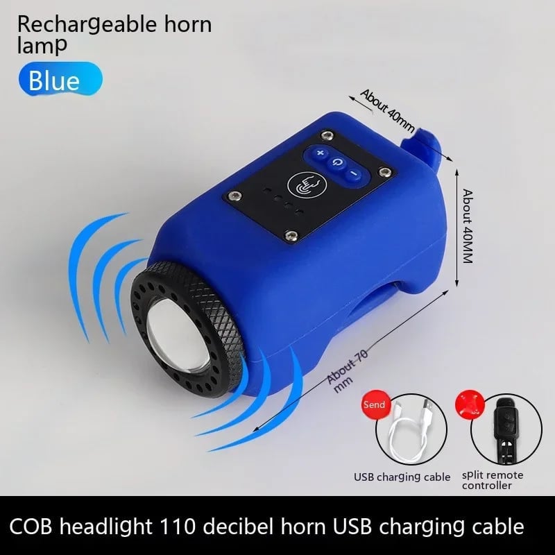 VibrantRide - 4-Mode LED Light with 110dB Bicycle Horn