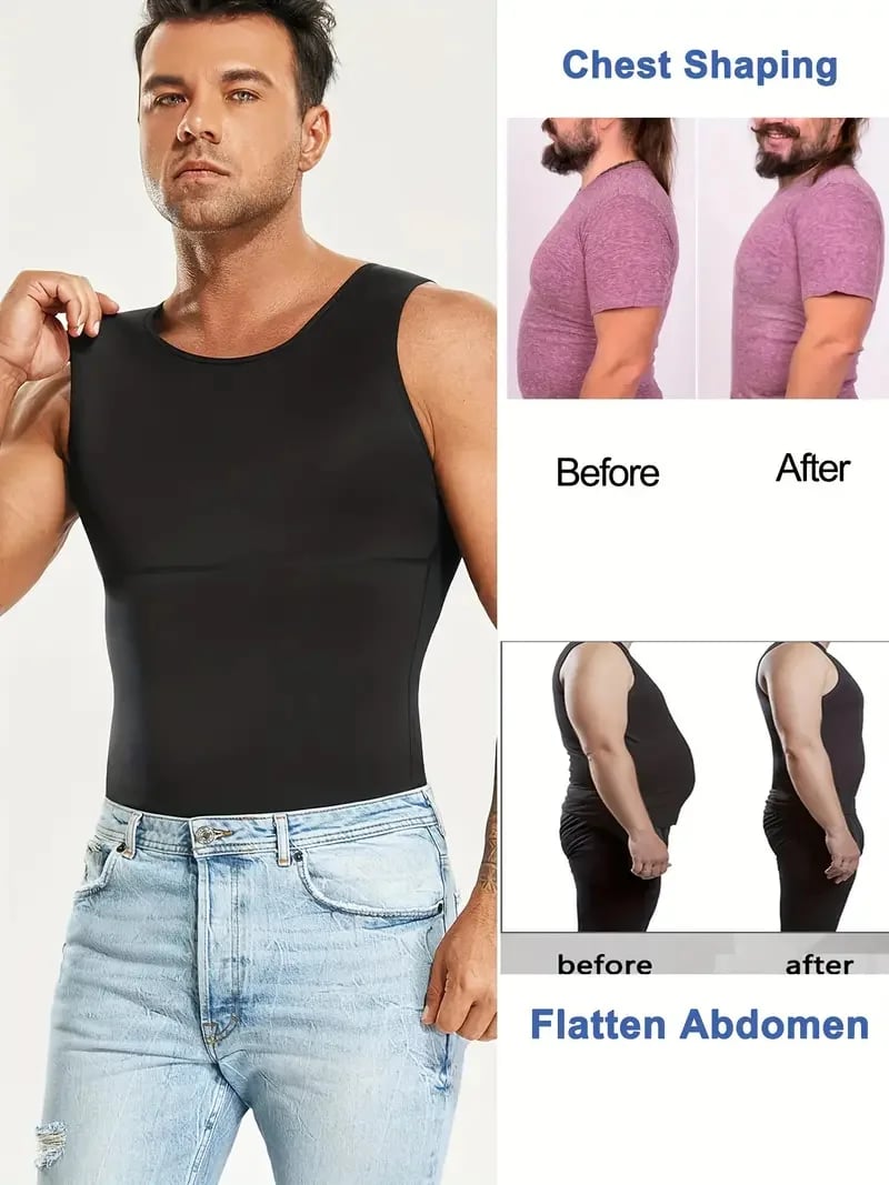 CoreFit – Men’s Sleeveless Shapewear Undershirt