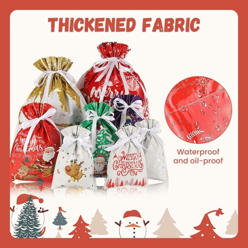 MerryPouch – Festive Christmas Drawstring Gift Bags