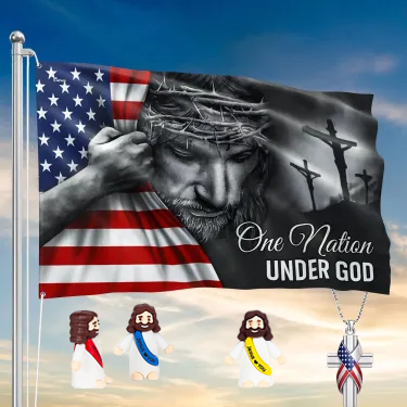 GloryCross – Patriotic Christian Grommet Flag