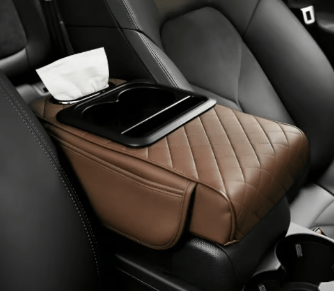 DriveLux – PU Leather Armrest Mat