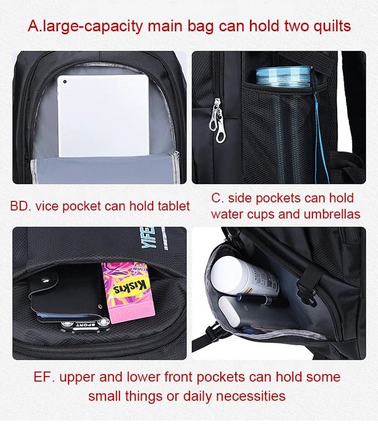 FlexPack - Expandable Oxford Travel Backpack