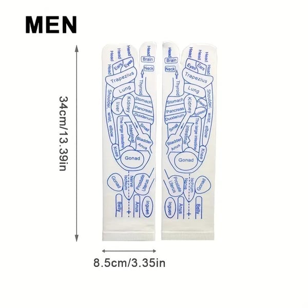 SoleHarmony – Reflexology Chart Socks with Massage Tool