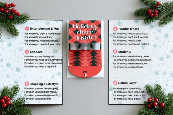 MerryNotes – Handcrafted Christmas Gift Card Booklet