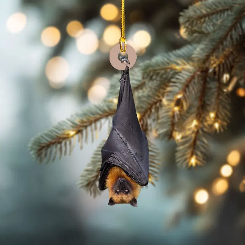 NocturneNest - Gothic Bat Christmas Ornament