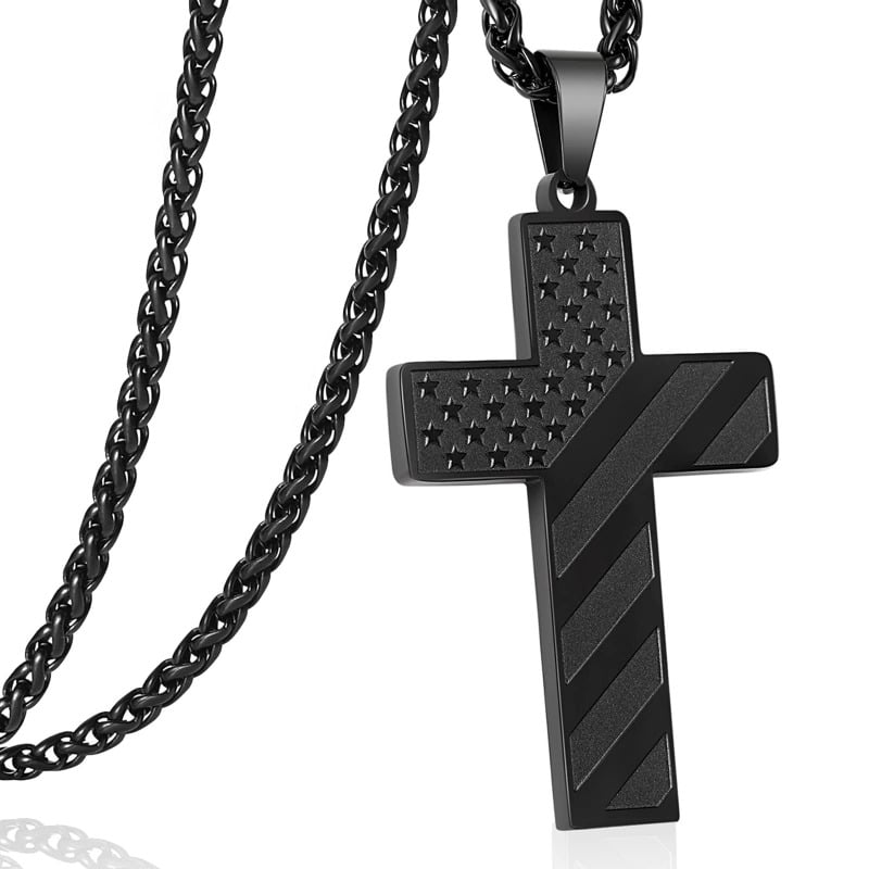 BraveSoul – Patriotic Cross Pendant for Inner Courage