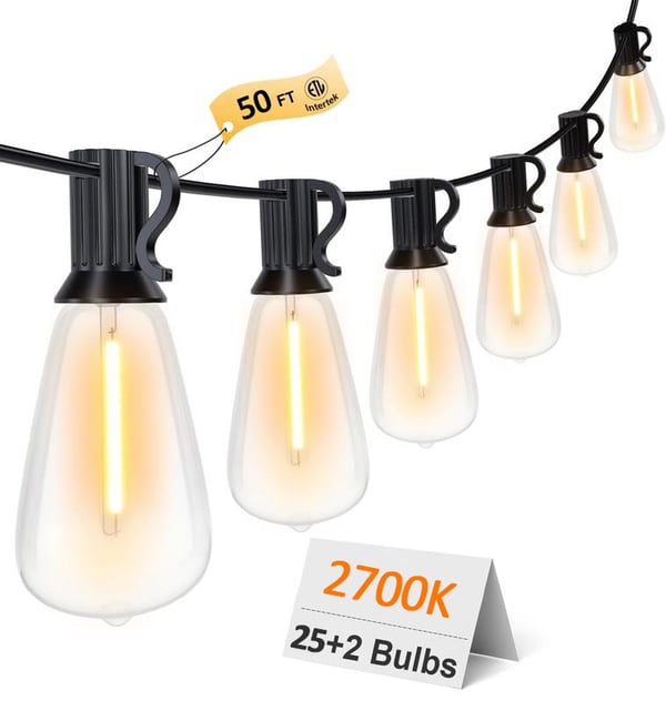 LumaTwist – 100FT LED String Lights for Outdoor Charm