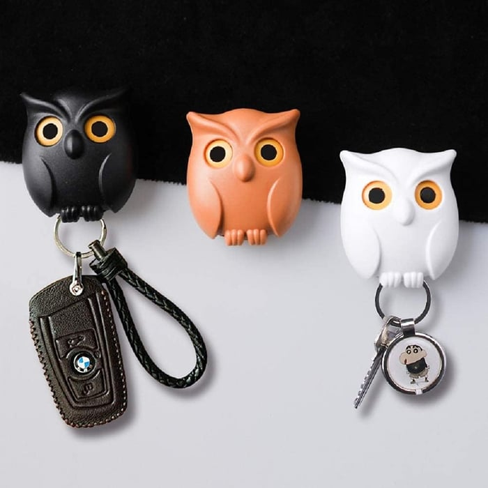 HootHaven – Charming Owl Wall Key Holder