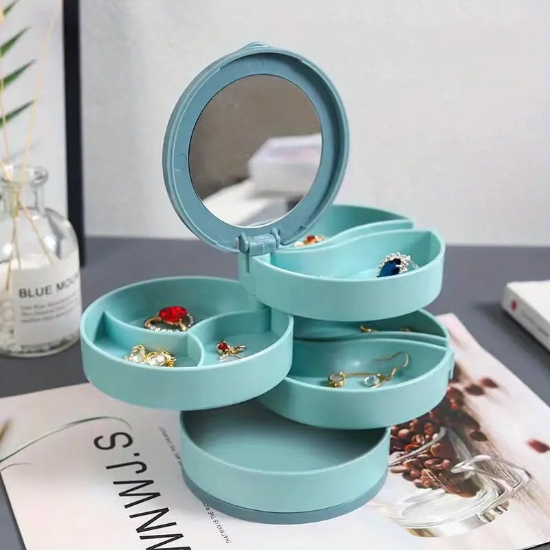 GleamVault – Rotating Jewelry Organizer
