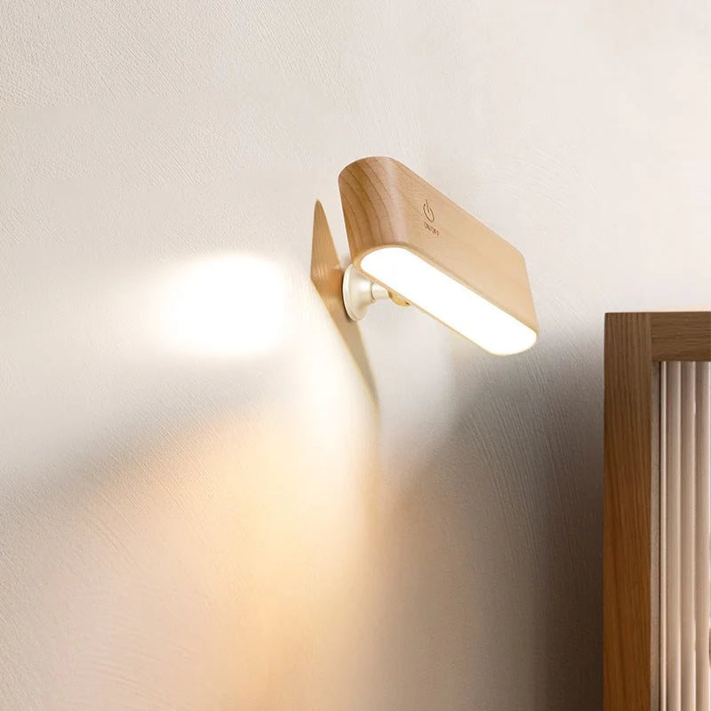 LumaWood – Solid Wood Desk Lamp with Magnetic Charging