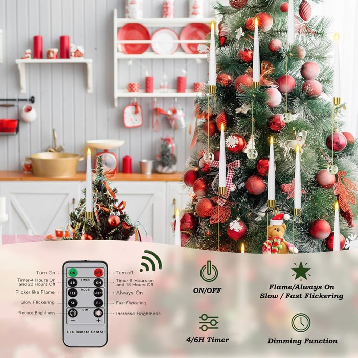 CrystalGlow – Enchanted Christmas Tree Candles