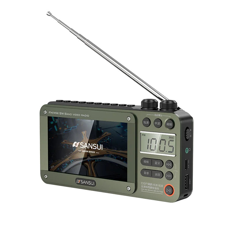 Radio F50 Bluetooth Speaker Video Player Card Multi-function Full-band Radio