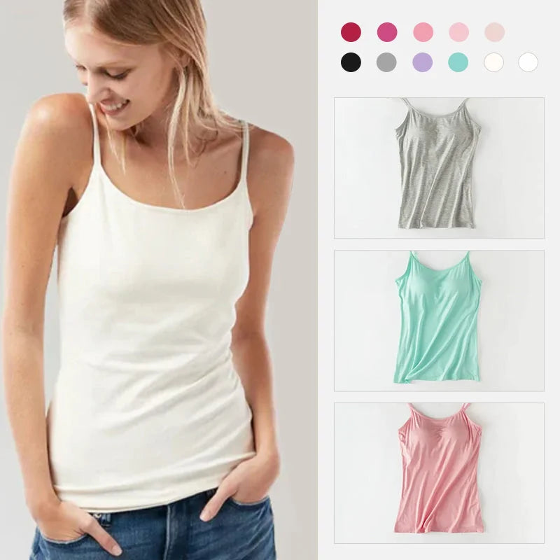 Comfortique - Stylish Tank with Integrated Bra Support
