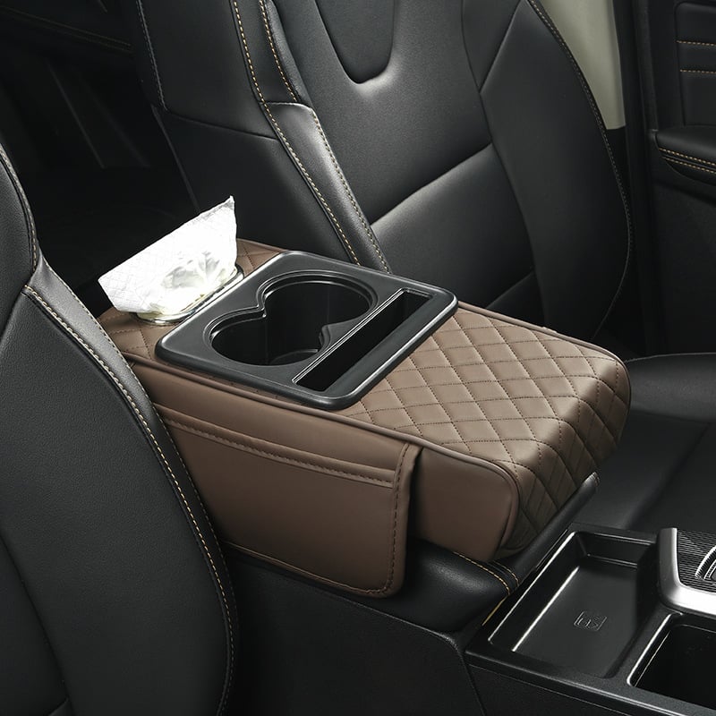 DriveLux – PU Leather Armrest Mat