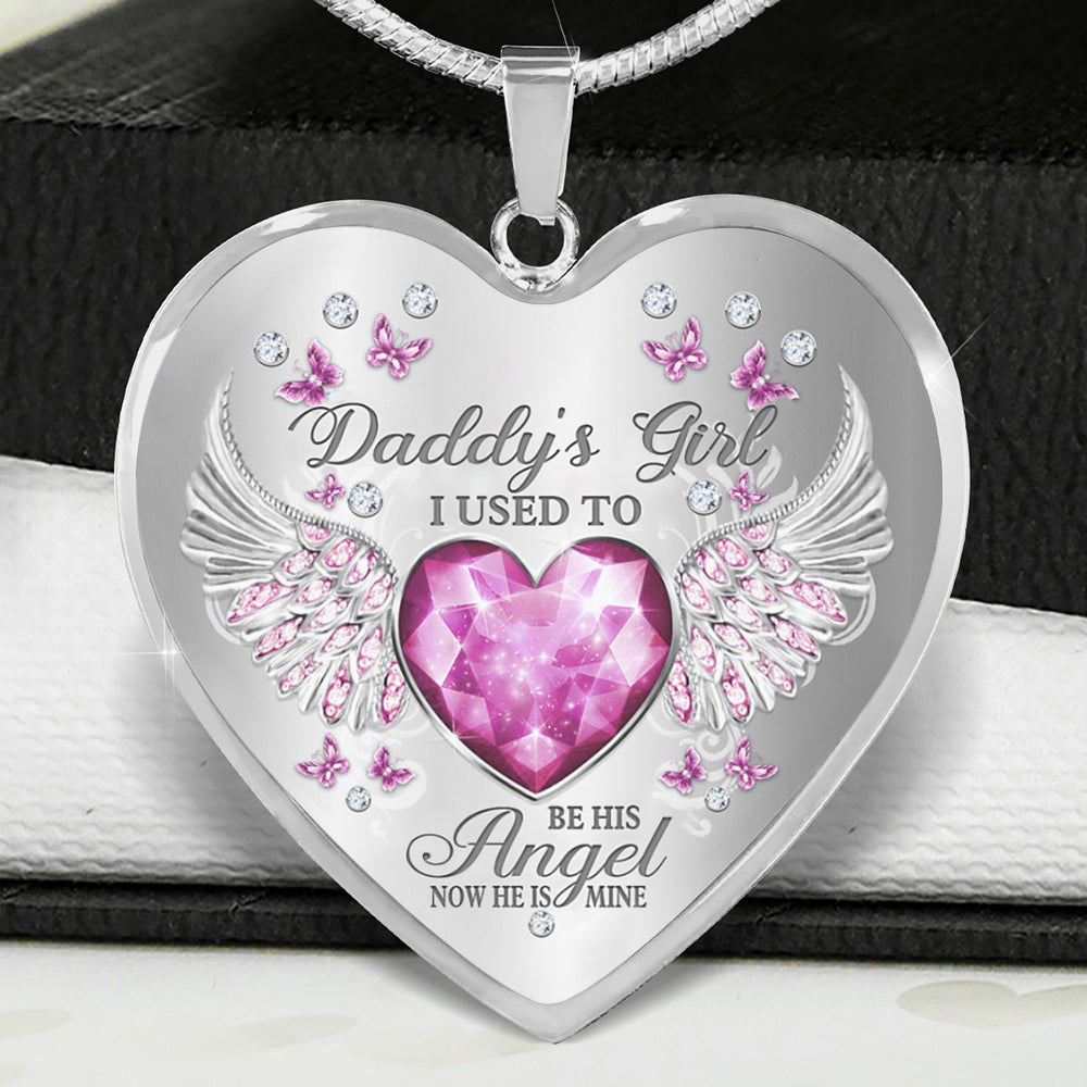 Papa’s Angel - Cherished Heart Keepsake Necklace