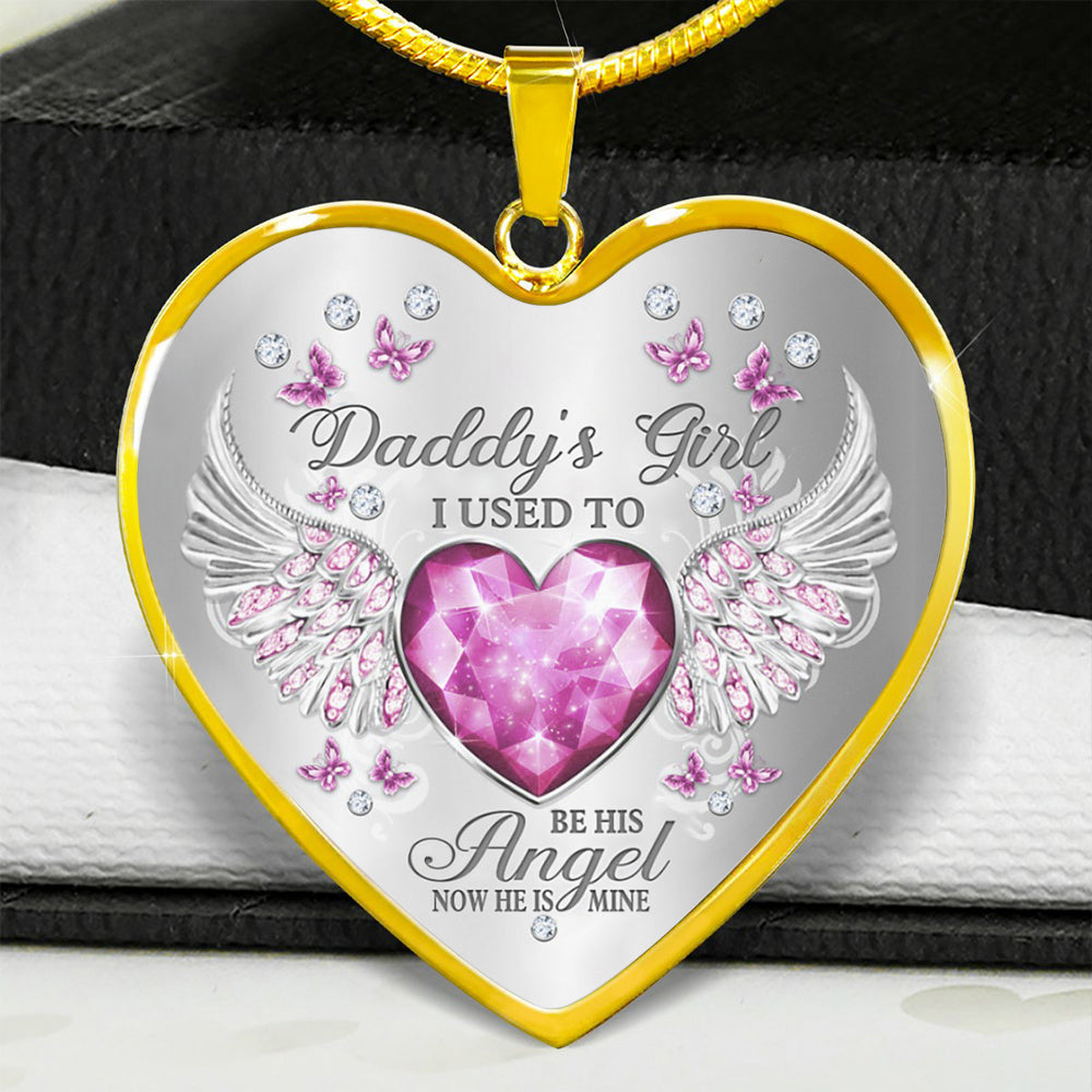 Papa’s Angel - Cherished Heart Keepsake Necklace