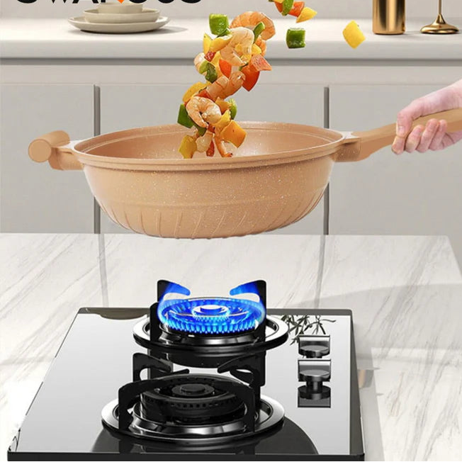 FlavorFusion – Non-Stick Wok with Basket