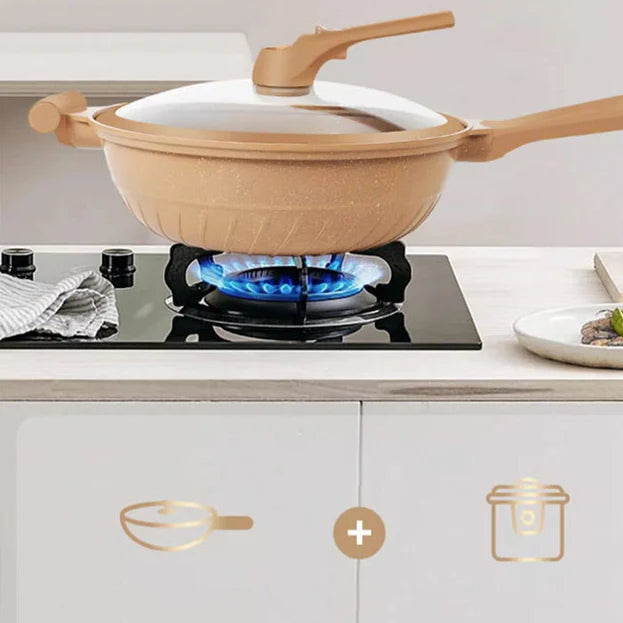 FlavorFusion – Non-Stick Wok with Basket