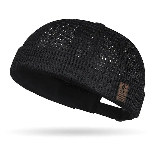 Men’s Breathable Brimless Docker Hat – Lightweight Mesh Skull Cap for Summer Outdoor Wear