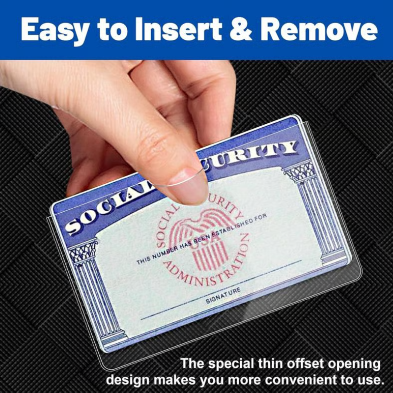 ClearGuard – Premium Social Security Card Protector Sleeves