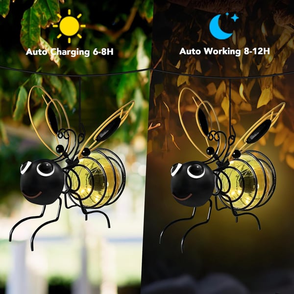 SolarBuzz – Adorable Bee Shaped Outdoor Hanging Lights