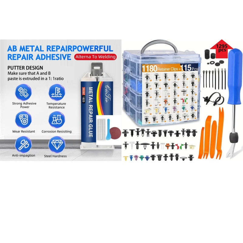 AutoGrip - Complete Car Retainer Clips Set with Remover