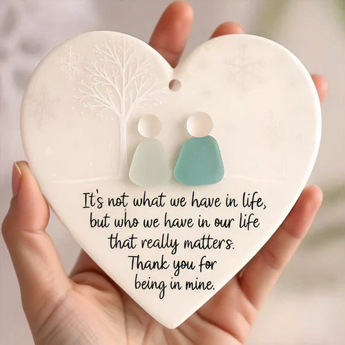 OceanHeart – Handcrafted Sea Glass Friendship Decor