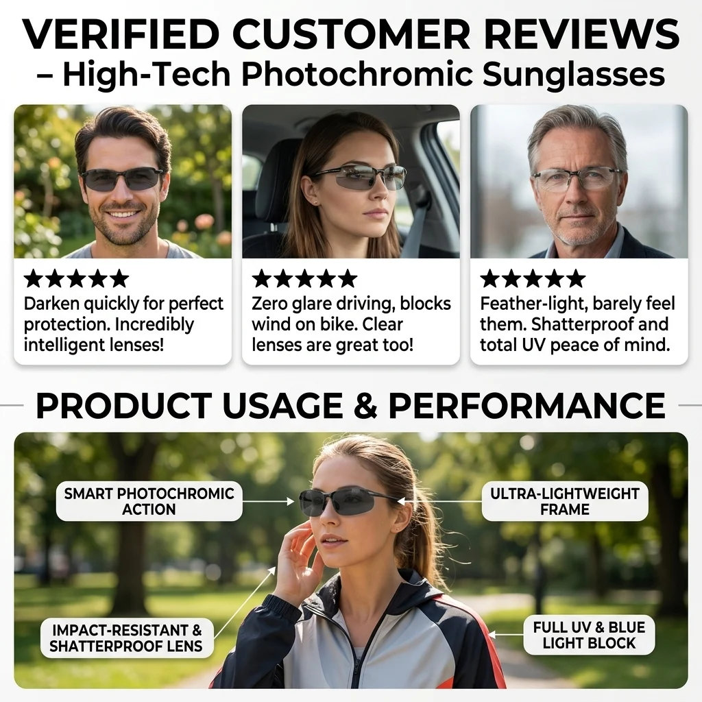 🕶️🕶️ High-Tech Smart Glasses: Offering protection against UV rays and blue light, these glasses also feature anti-glare and anti-reflective properties. The frame is dust- and wind-resistant, while the lenses are impact-resistant and shatterproof. Specif