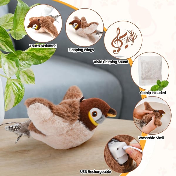 ChirpMate – Interactive Chirping Bird Cat Toy