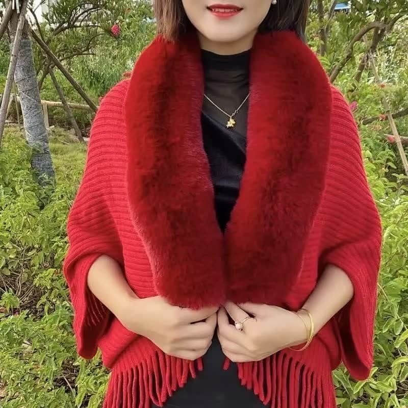 SnugFlow – Thick Cozy Knitting Shawl