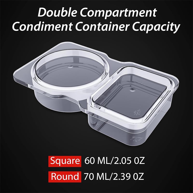 SauceMate | Dual Compartment Condiment Box