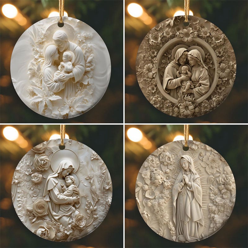 DivineGlow – Holy Family 3D Ornament