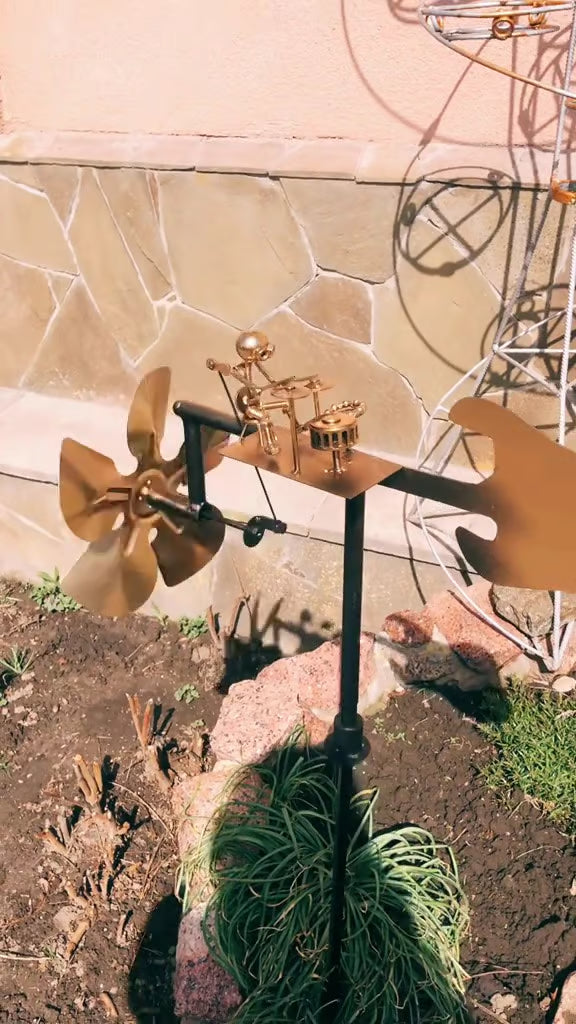 RhythmSpin – Handmade Metal Drummer Windmill