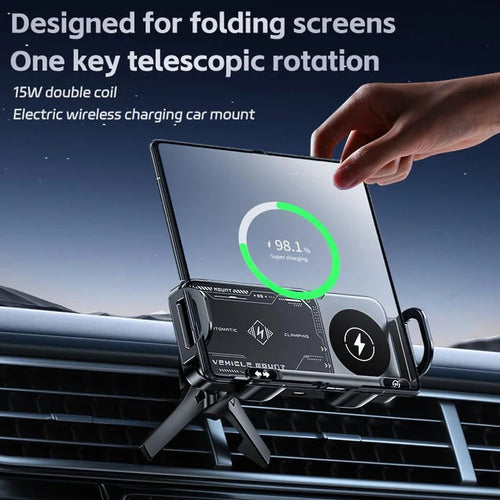 PowerDock – Stable Adjustable 15W Wireless Car Charger