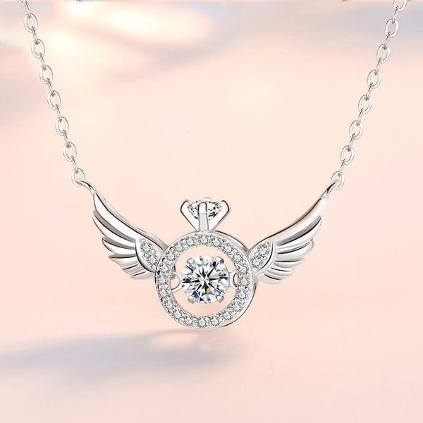 AngelGleam – Radiant Wings Rhinestone Necklace