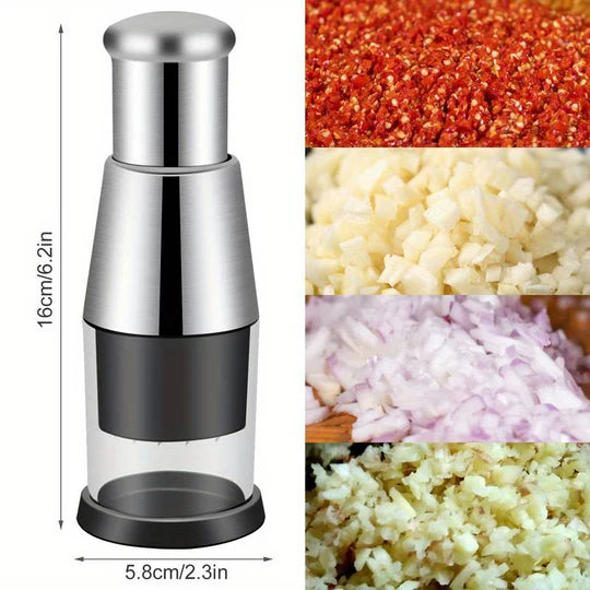 ChopEase – Stainless Steel Garlic Press and Veggie Chopper