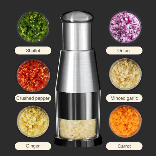ChopEase – Stainless Steel Garlic Press and Veggie Chopper