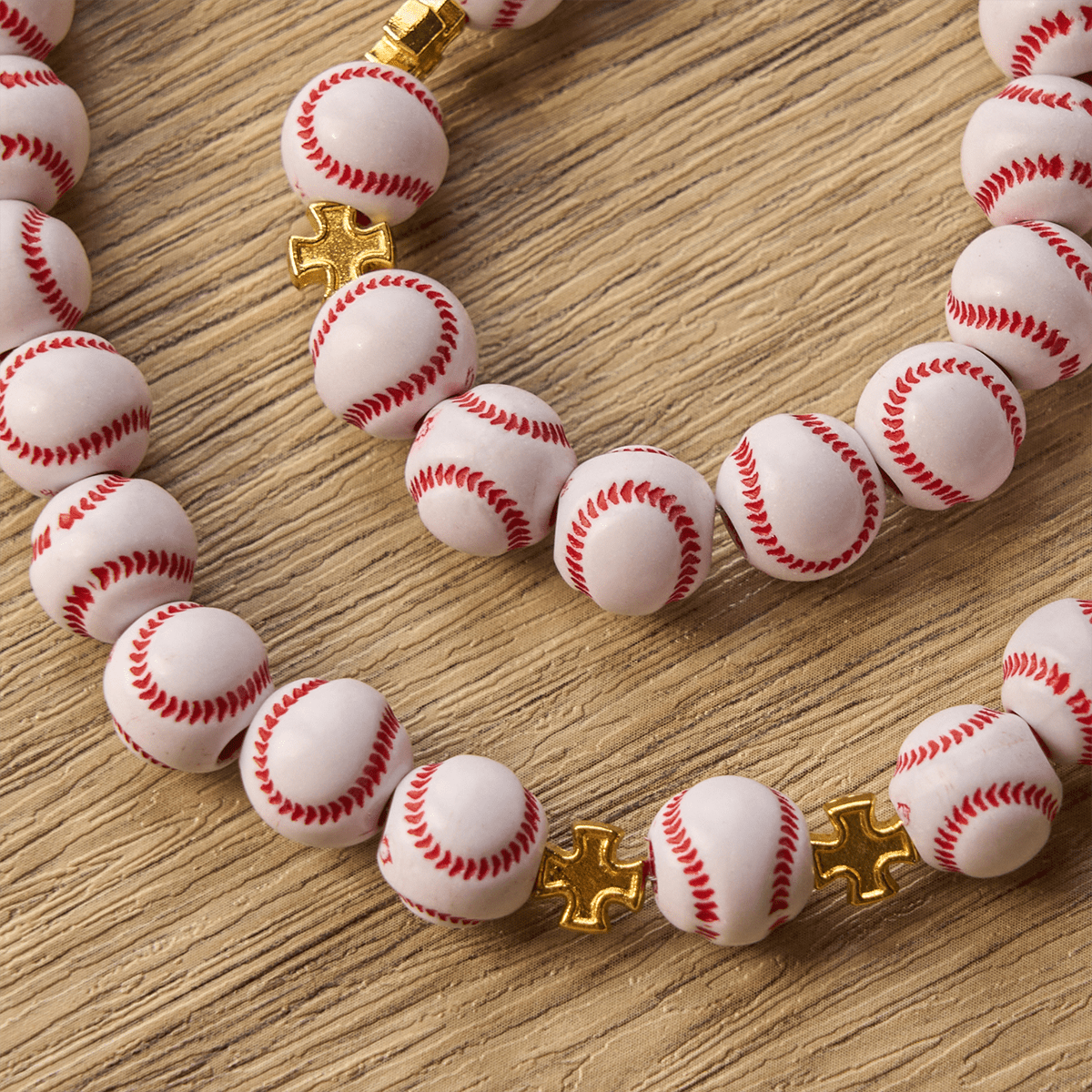 Christianartworkshop Blessed Miniature Baseball Beads Rosary with Golden Holy Chalice & Crucifix: Merge Faith and Sport - image 11
