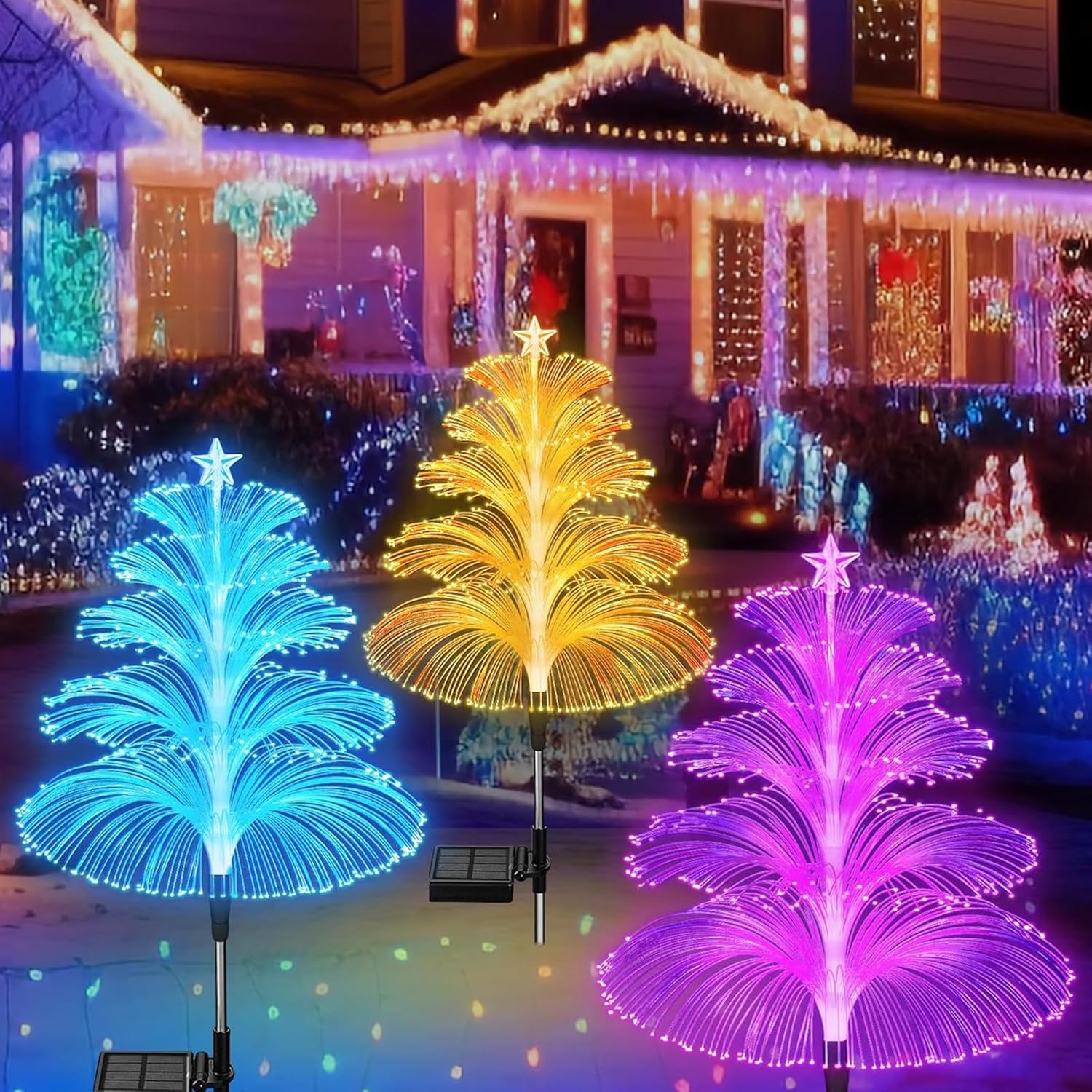 GlowEver – Gradient Solar Holiday Tree Light