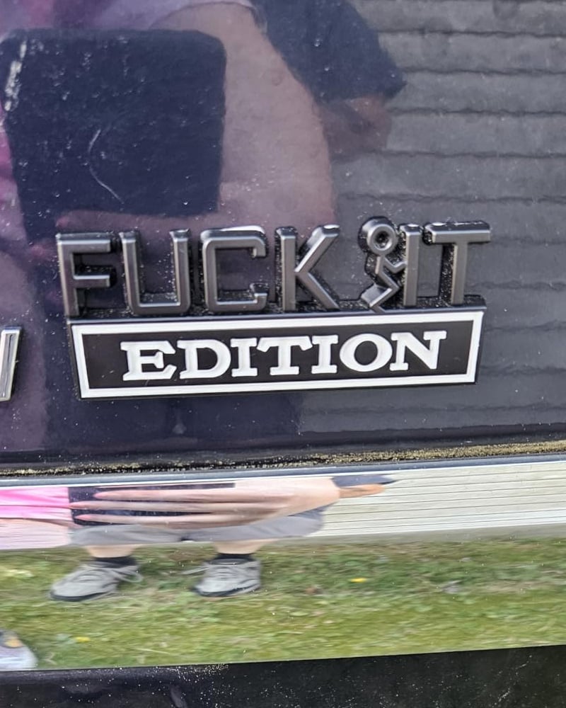 VibeMark – 3D Sticker Emblem “F* IT Edition”